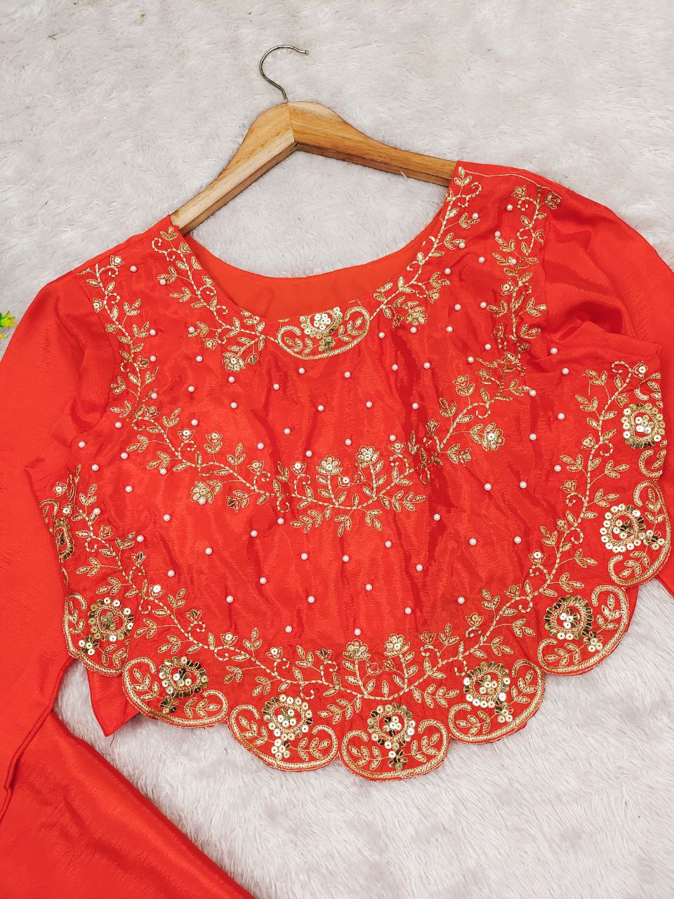 Stylish Pink Festive Wear Palazzo Set with Heavy Embroidery Work