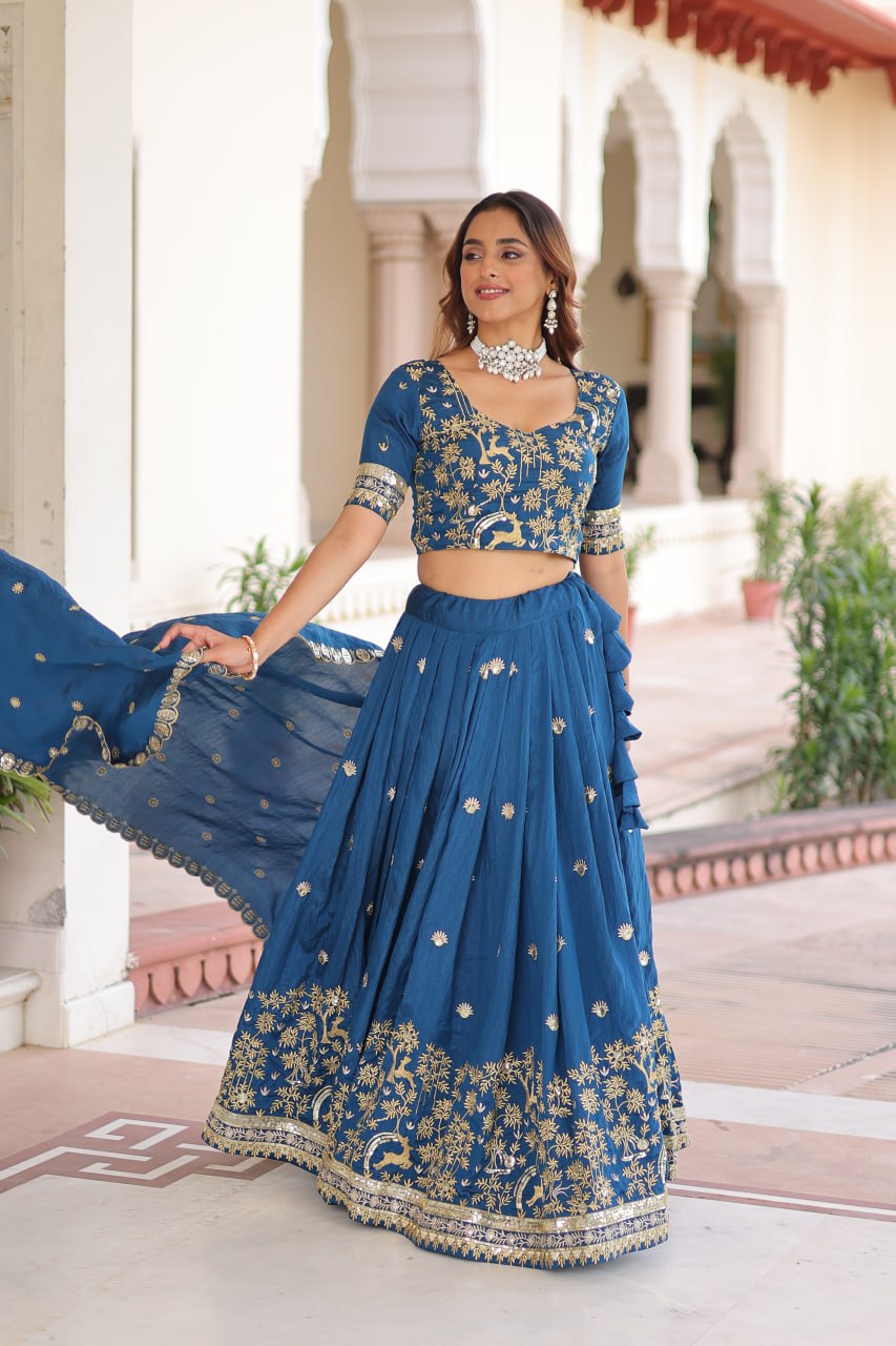 Designer Embroidered Lehenga Choli for Women with Dupatta | Wedding & Festive Wear Lehenga Set