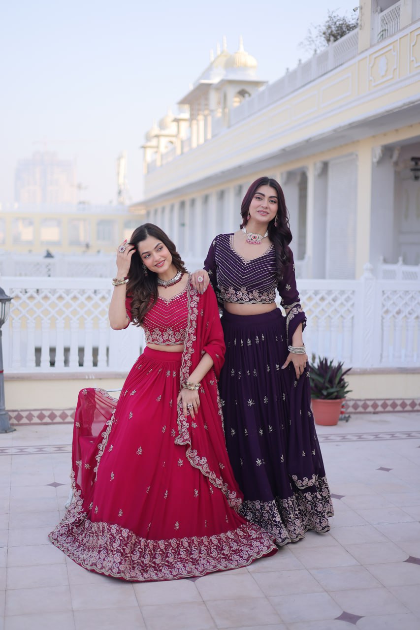 Designer Lehenga Choli for Women with Dupatta | Embroidered Wedding & Festive Wear Lehenga Set