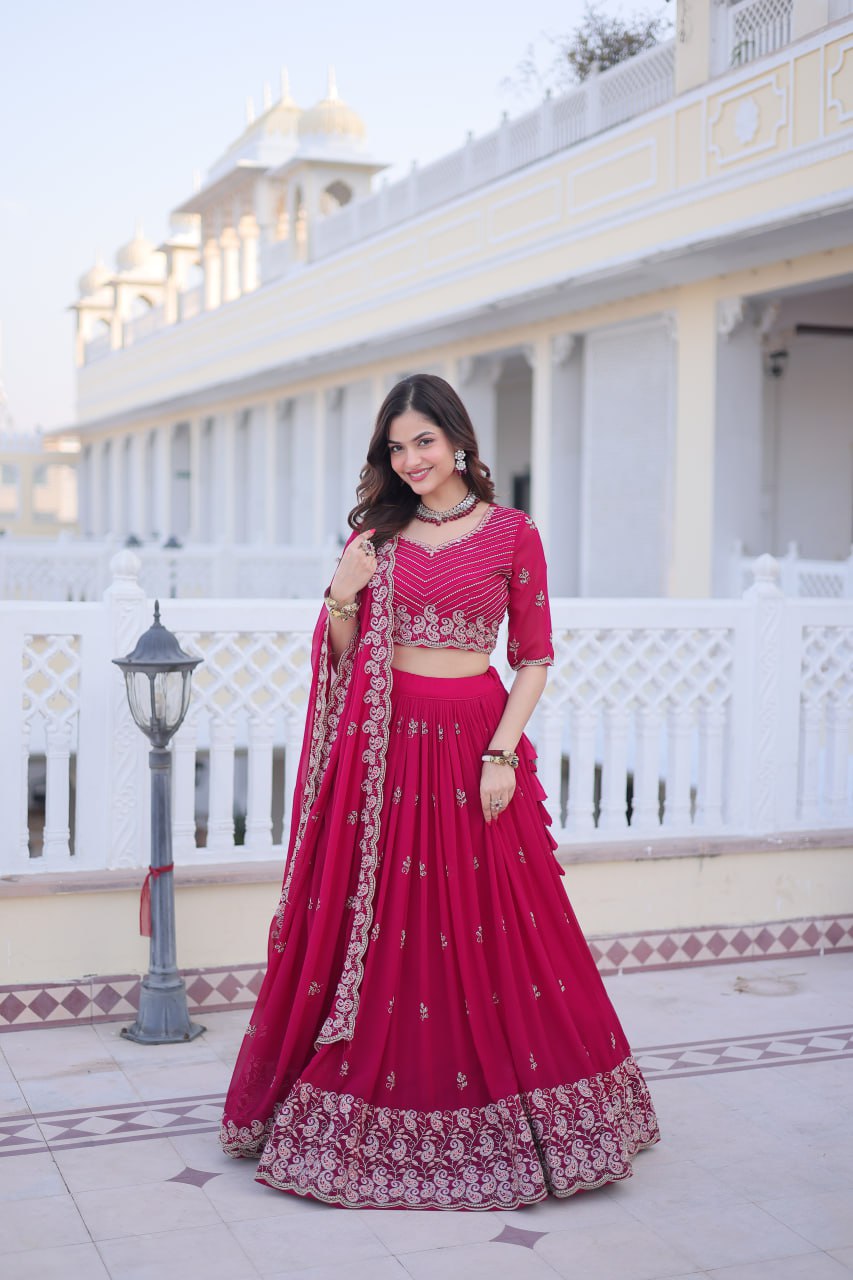 Designer Lehenga Choli for Women with Dupatta | Embroidered Wedding & Festive Wear Lehenga Set