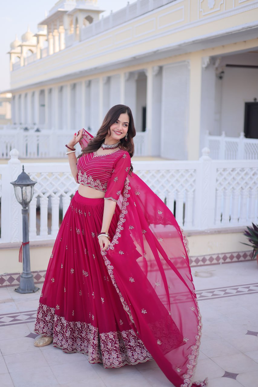 Designer Lehenga Choli for Women with Dupatta | Embroidered Wedding & Festive Wear Lehenga Set