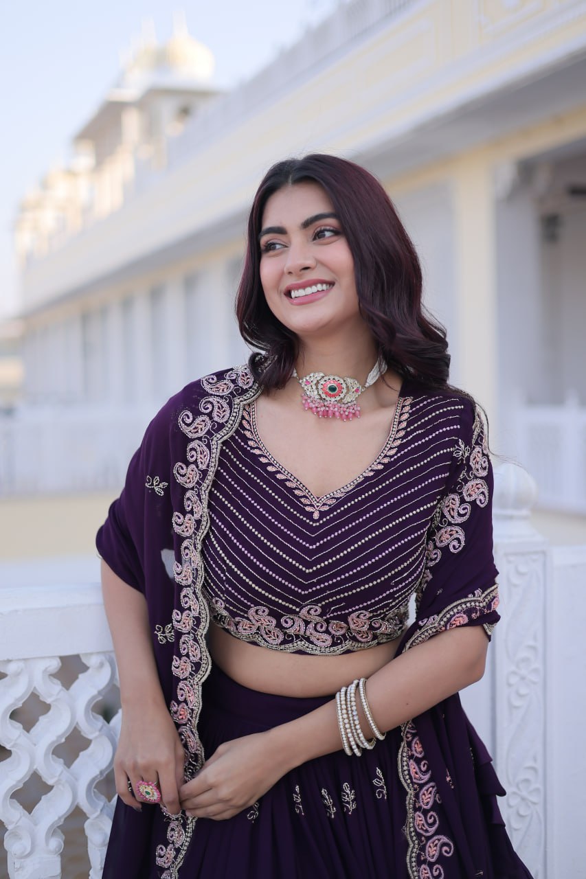 Designer Lehenga Choli for Women with Dupatta | Embroidered Wedding & Festive Wear Lehenga Set