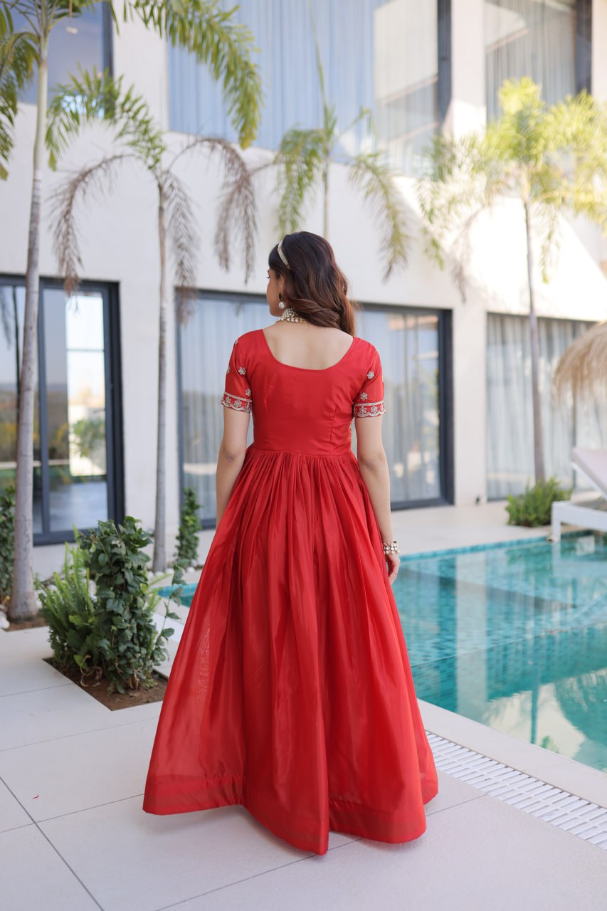 Stunning Flared Anarkali Gown – Perfect for Weddings & Festivals