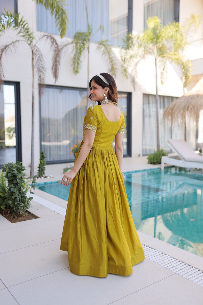 Stunning Flared Anarkali Gown – Perfect for Weddings & Festivals