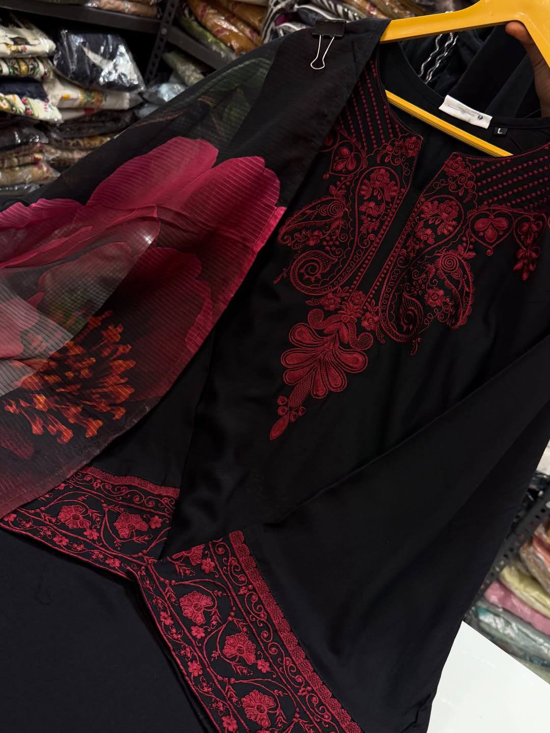 Elegant Heavy Embroidered Work Designer Three Piece Set"*