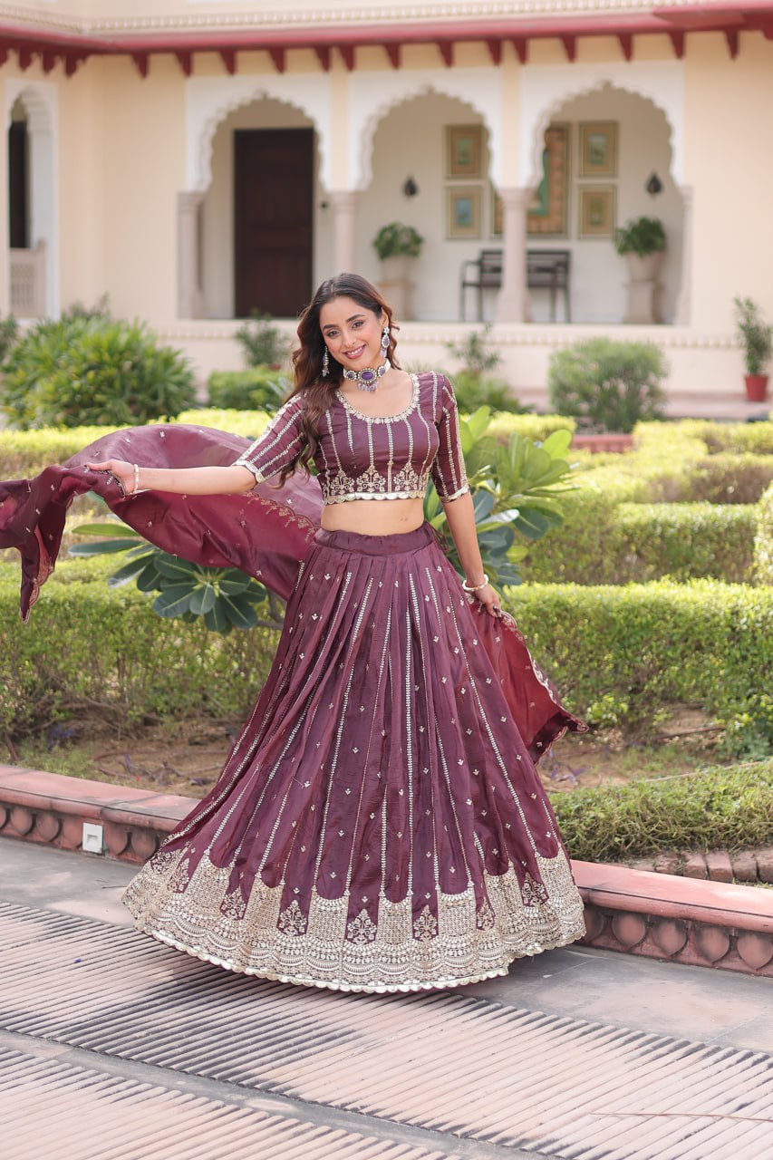 Exclusive Trendy Look Lehenga choli Dupatta Set