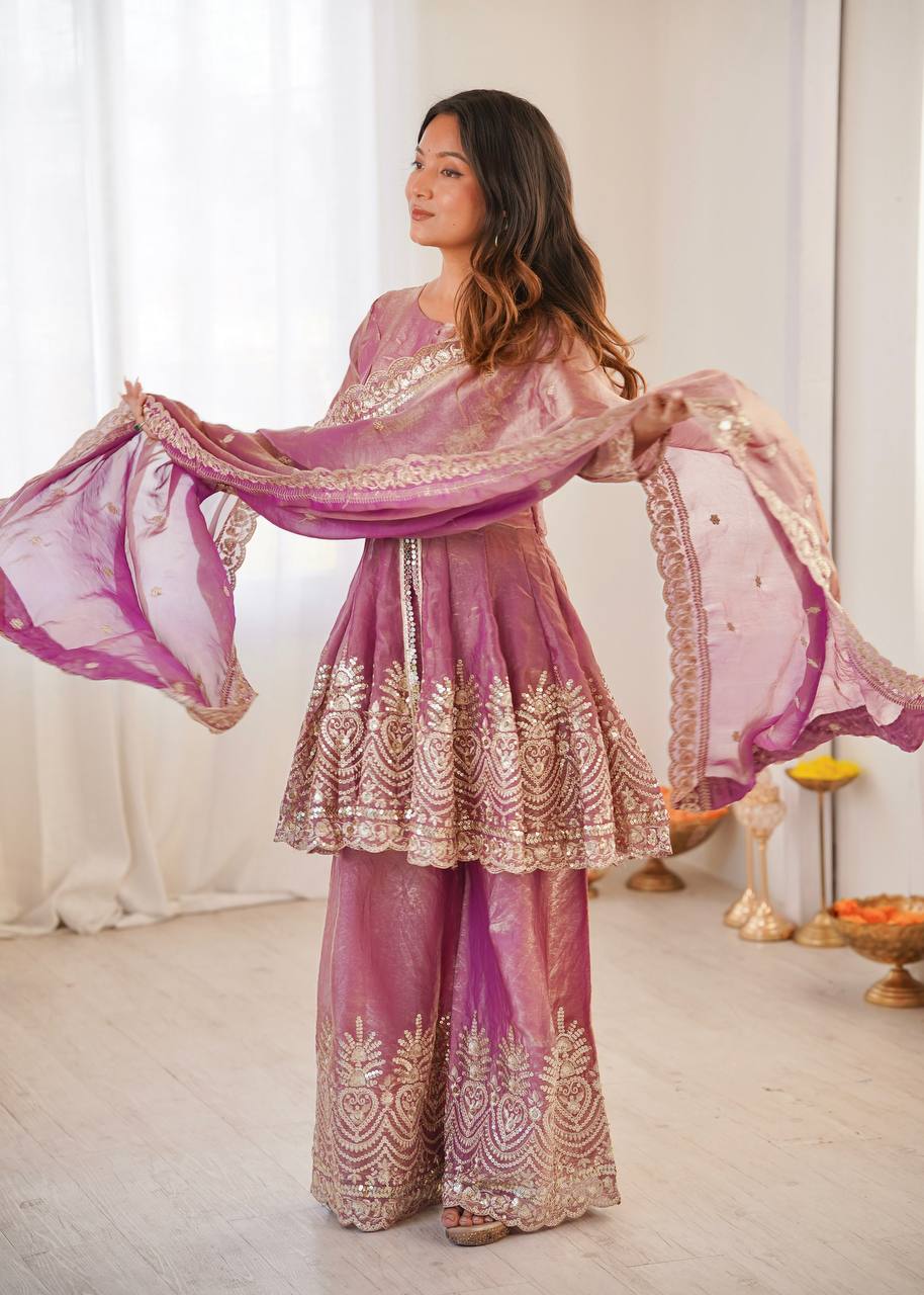 Designer Kurta Palazzo Set for Women | Embroidered Ethnic Wear Collection with Dupatta | Festive & Party Wear