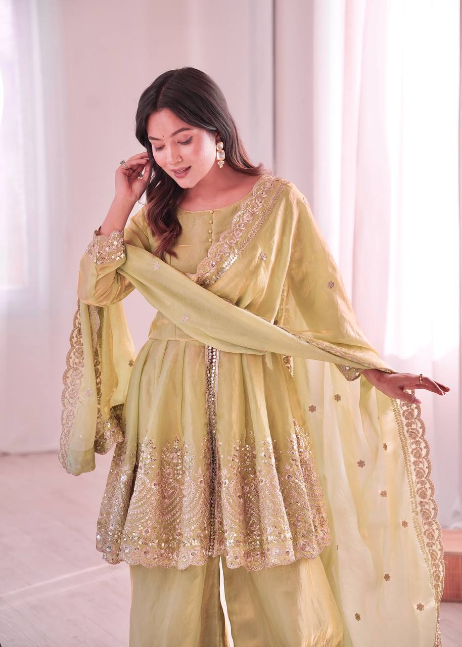Designer Kurta Palazzo Set for Women | Embroidered Ethnic Wear Collection with Dupatta | Festive & Party Wear