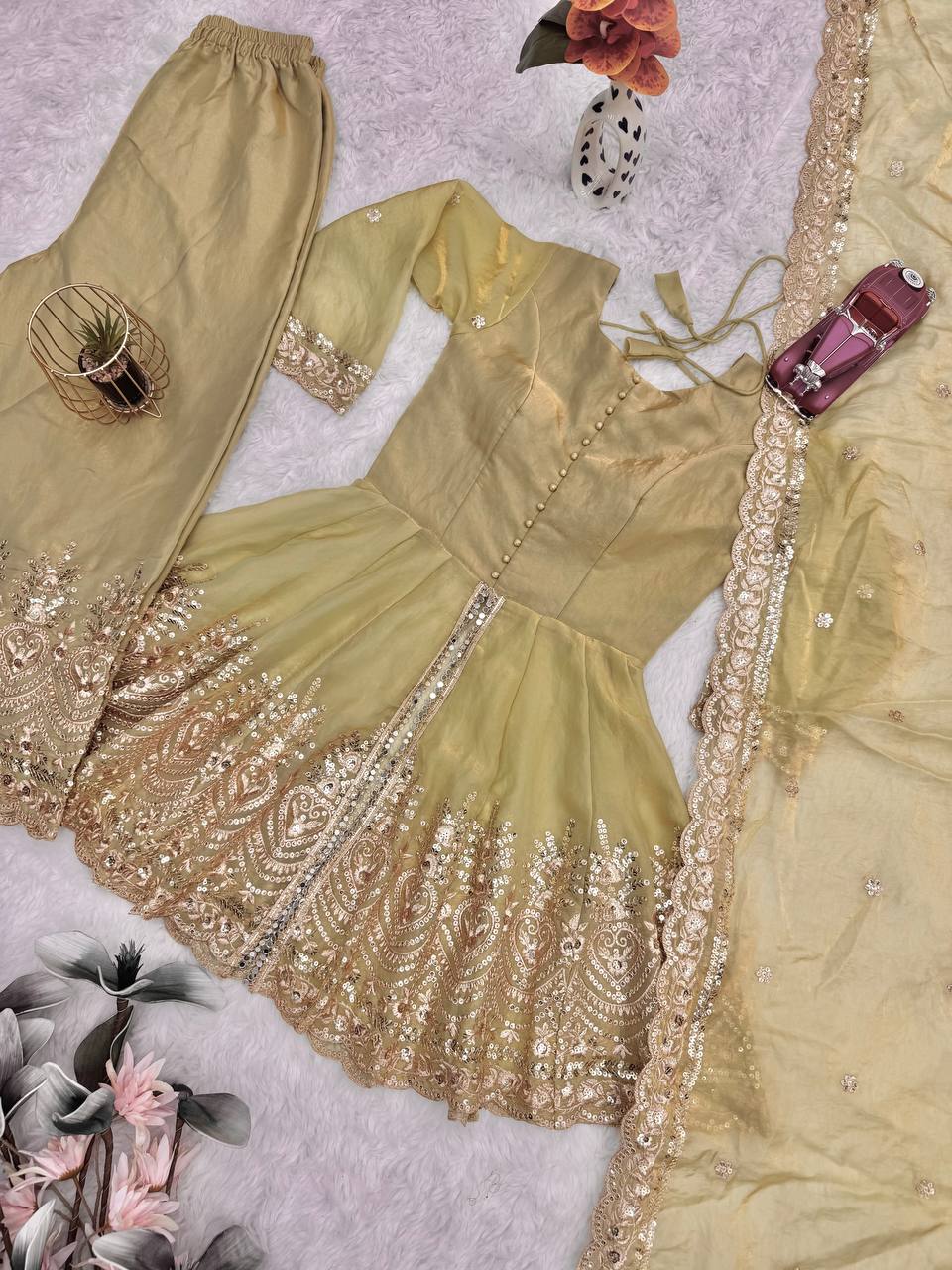 Designer Kurta Palazzo Set for Women | Embroidered Ethnic Wear Collection with Dupatta | Festive & Party Wear