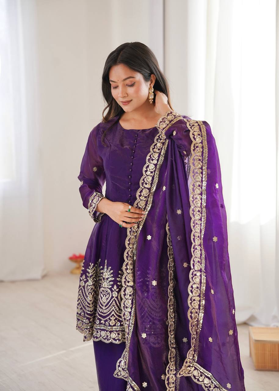 Designer Kurta Palazzo Set for Women | Embroidered Ethnic Wear Collection with Dupatta | Festive & Party Wear