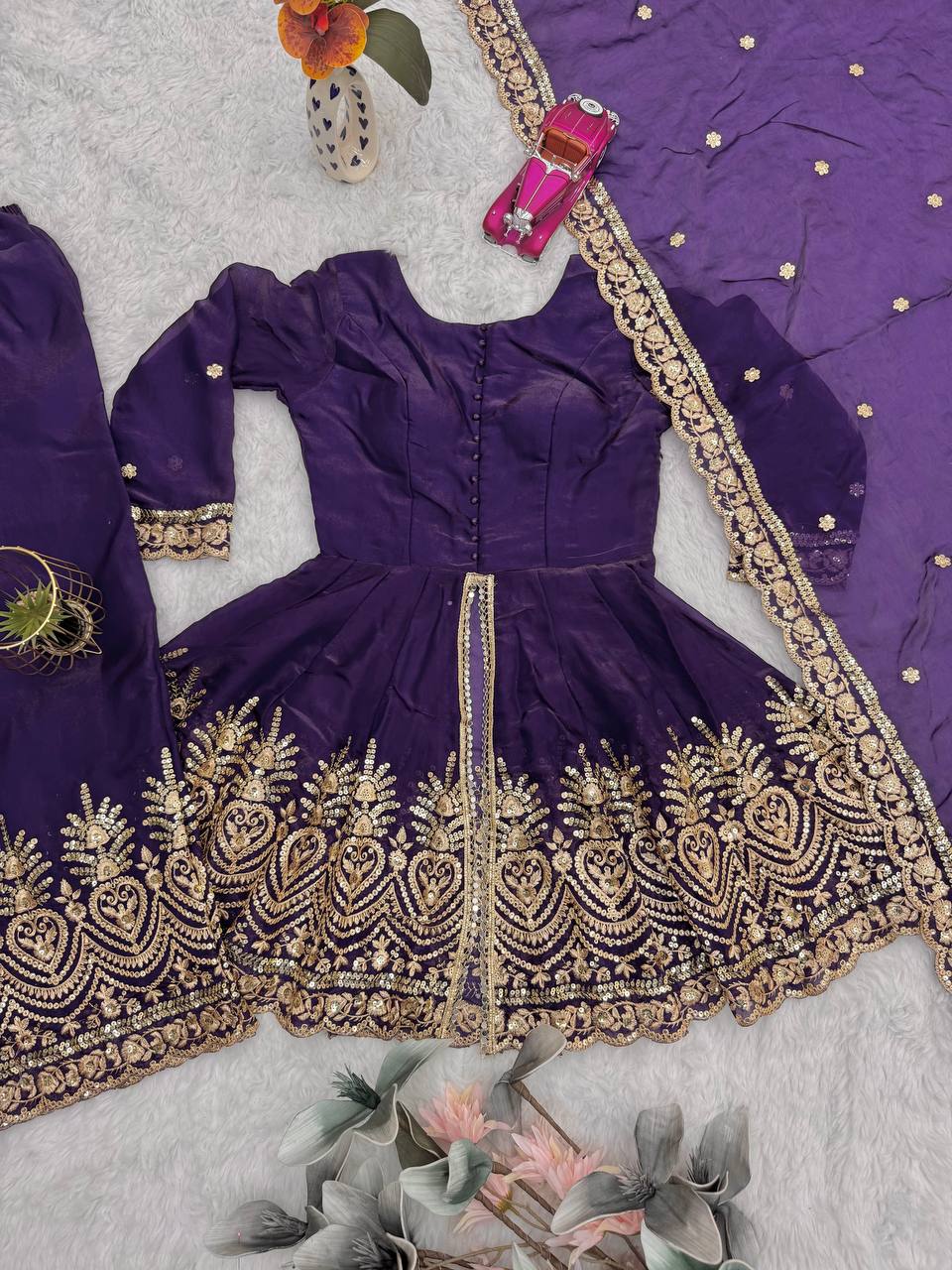 Designer Kurta Palazzo Set for Women | Embroidered Ethnic Wear Collection with Dupatta | Festive & Party Wear