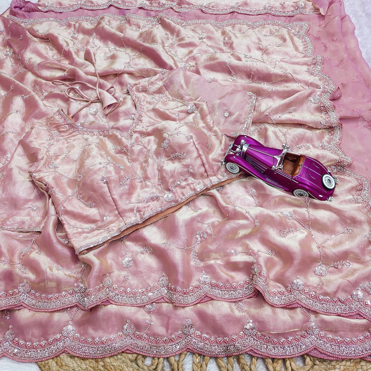 Designer Embroidered Saree for Women | Party Wear Lightweight Saree with Elegant Border | Festive & Wedding Collection