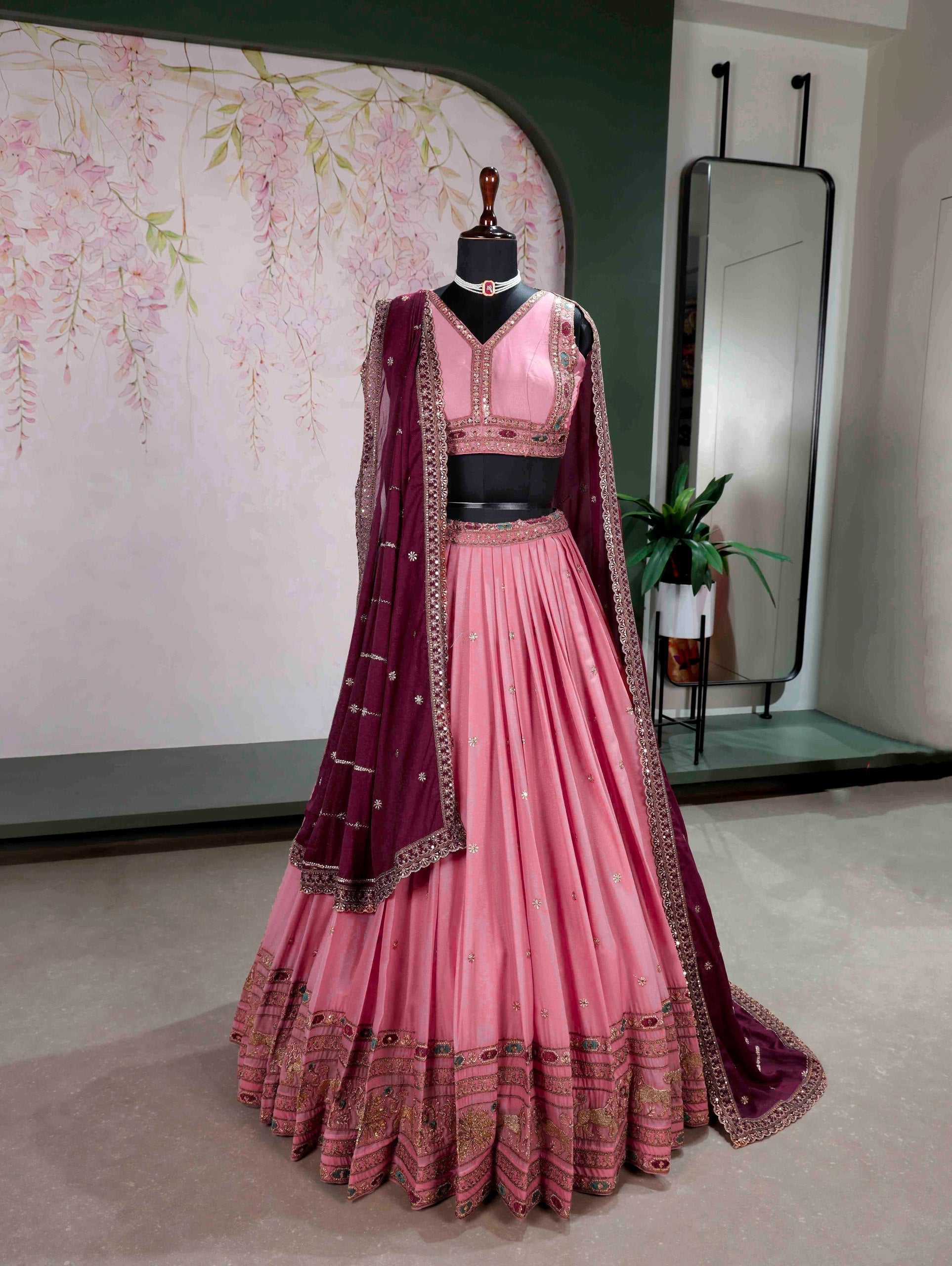 Designer Lehenga Choli Set for Women | Embroidered Party Wear Lehenga with Dupatta | Festive & Wedding Collection
