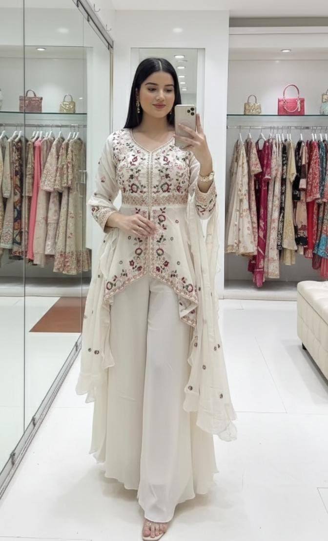 Premium Embroidered Sharara Set for Women with Dupatta | Party Wear Ethnic Outfit