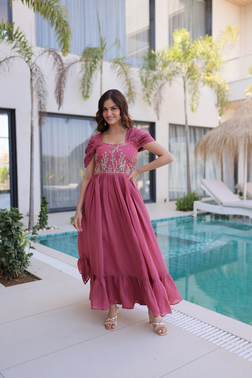 Latest Trending Anarkali Gown with Heavy Work