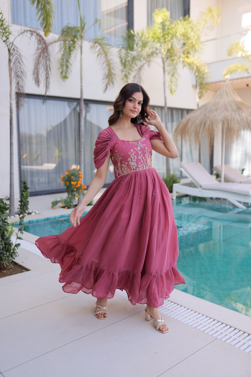 Latest Trending Anarkali Gown with Heavy Work