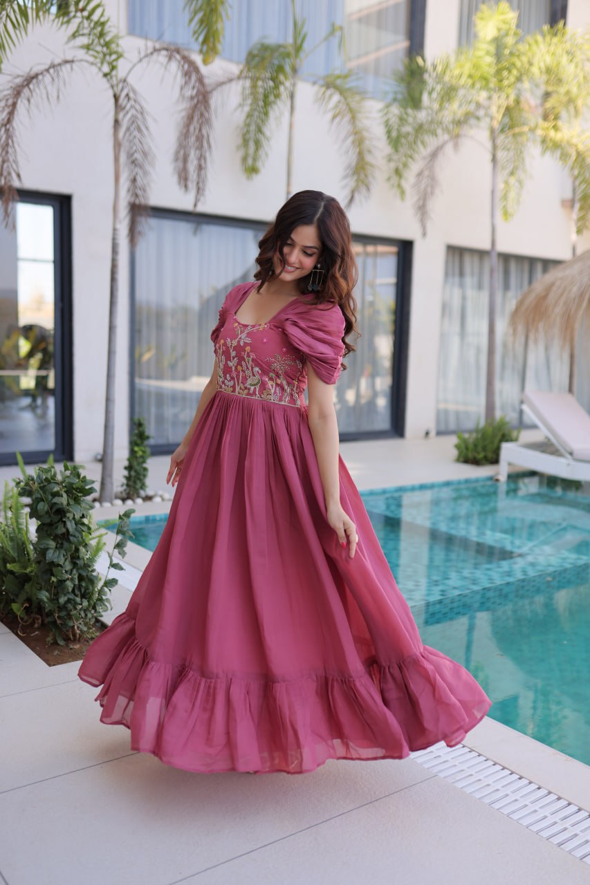 Latest Trending Anarkali Gown with Heavy Work
