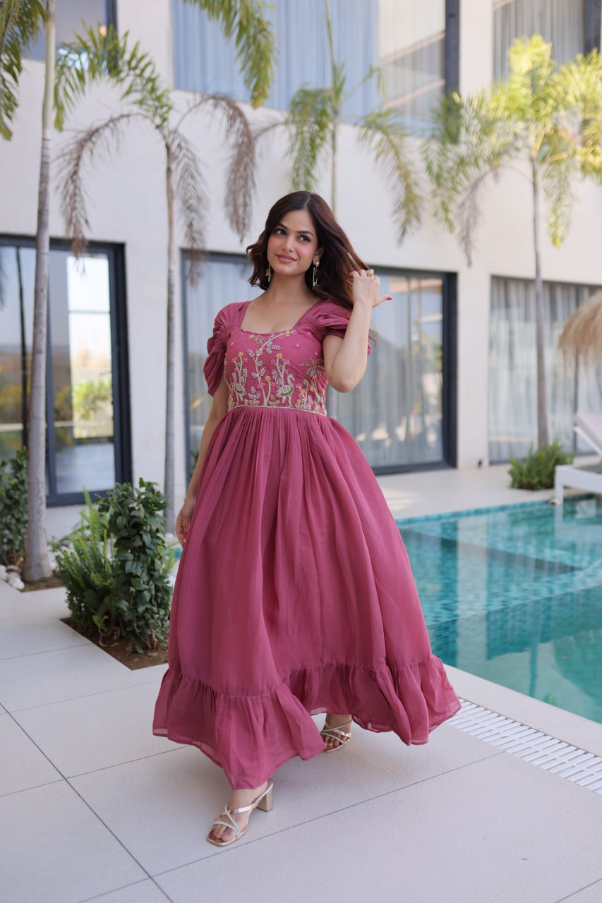 Latest Trending Anarkali Gown with Heavy Work