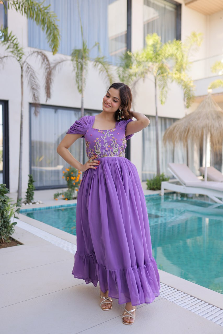 Latest Trending Anarkali Gown with Heavy Work