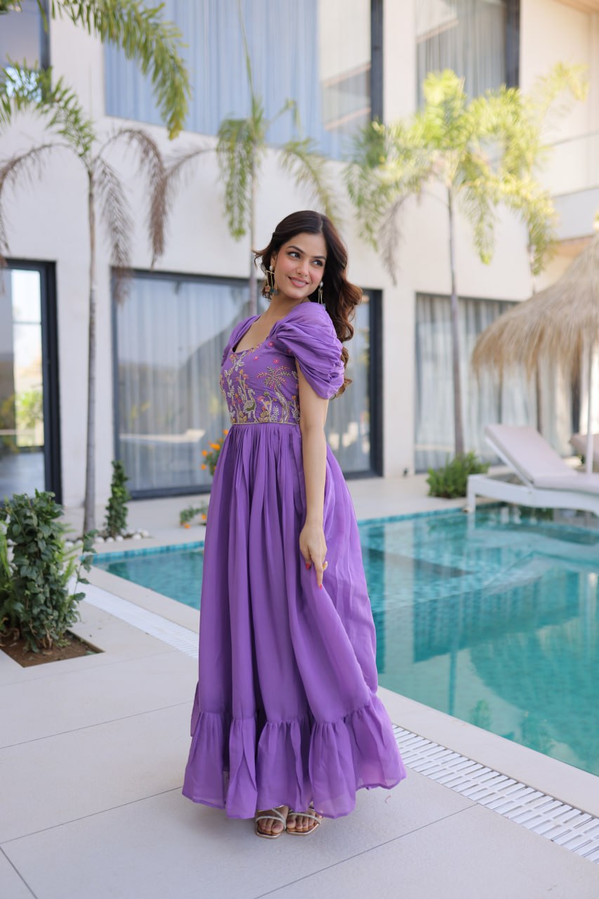 Latest Trending Anarkali Gown with Heavy Work