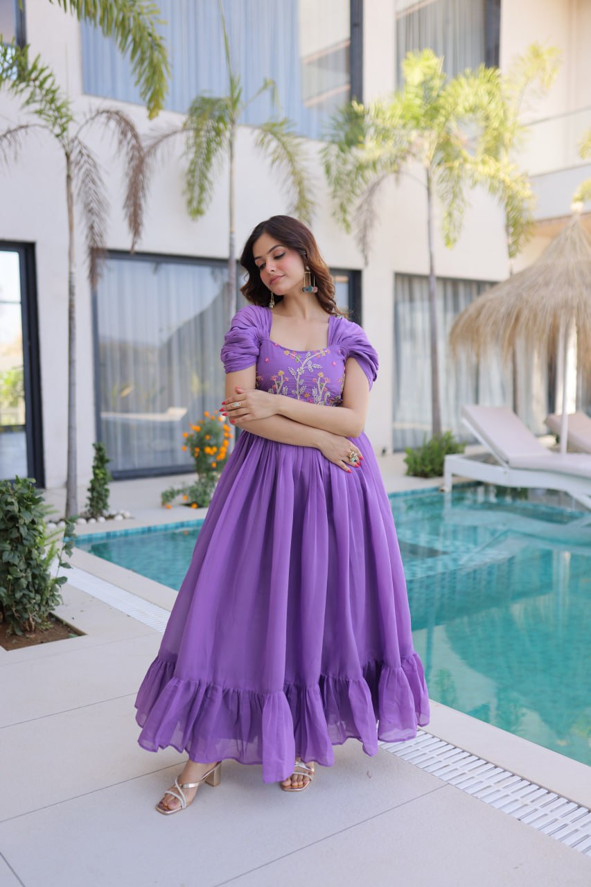 Latest Trending Anarkali Gown with Heavy Work