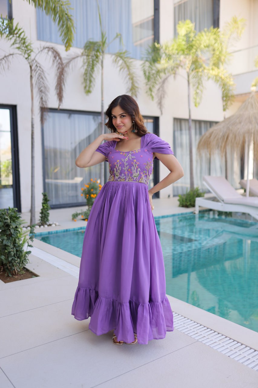 Latest Trending Anarkali Gown with Heavy Work