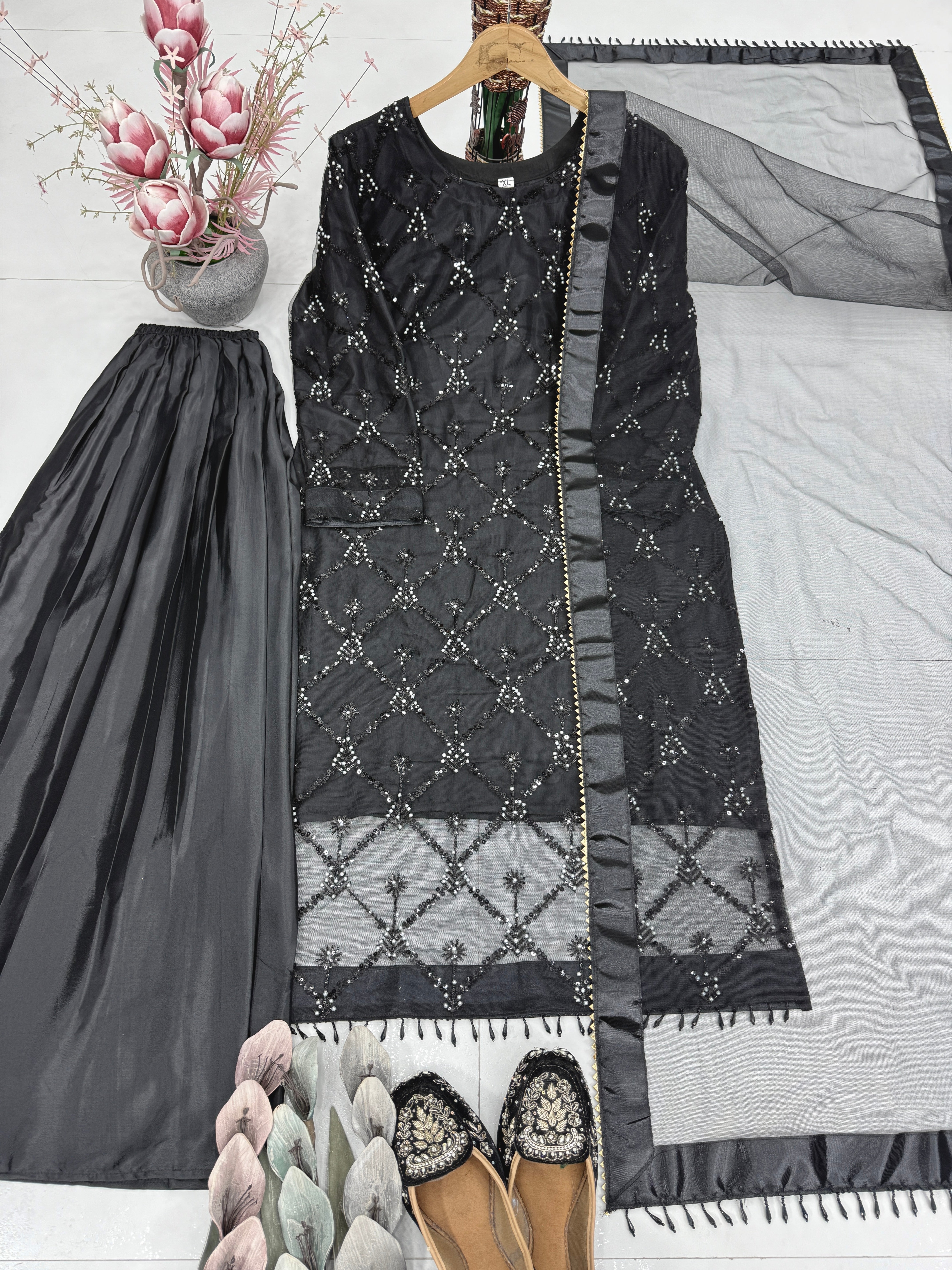 Graceful Long Kurta Set with Dupatta – Festive & Occasion Wear