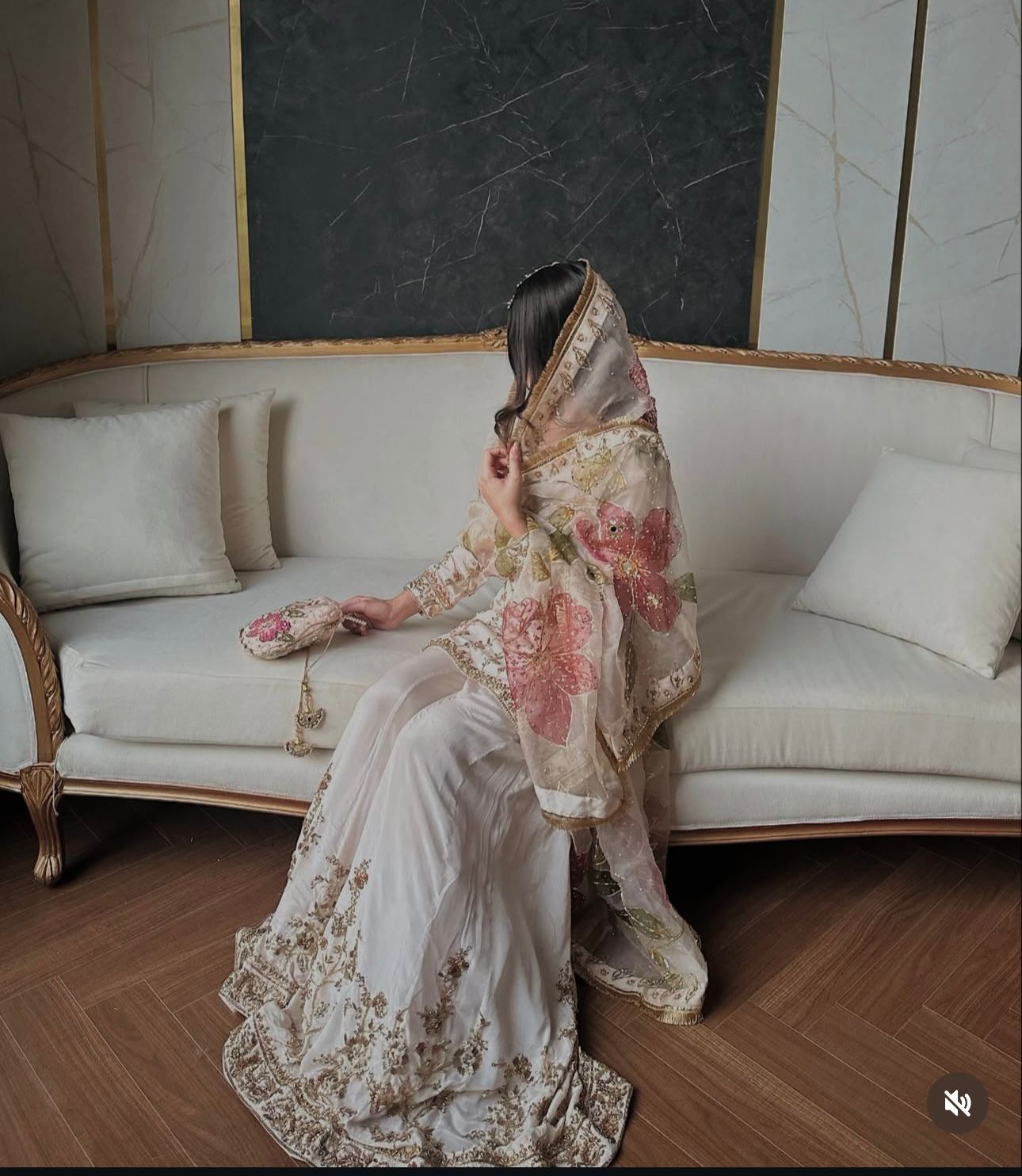 Luxury Embroidered Chinon Silk Kurta Palazzo Set with Designer Dupatta